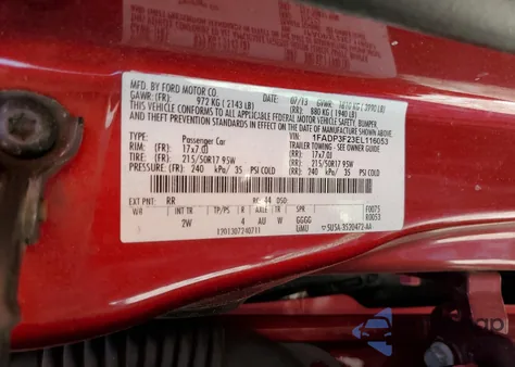 2014 Ford Focus Se из США, поврежденный, VIN 1FADP3F23EL116053